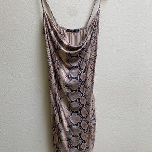 Snakeskin strap dress
